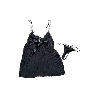 Victoria's Secret Black Lingerie Set, Women's Size Large, NWT